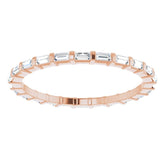 14K Rose 1/3 CTW Natural Diamond Eternity Band Size 5